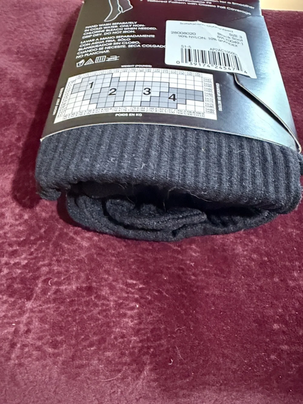 George Black Classic Rib Tights NEW Size 3 Control Top